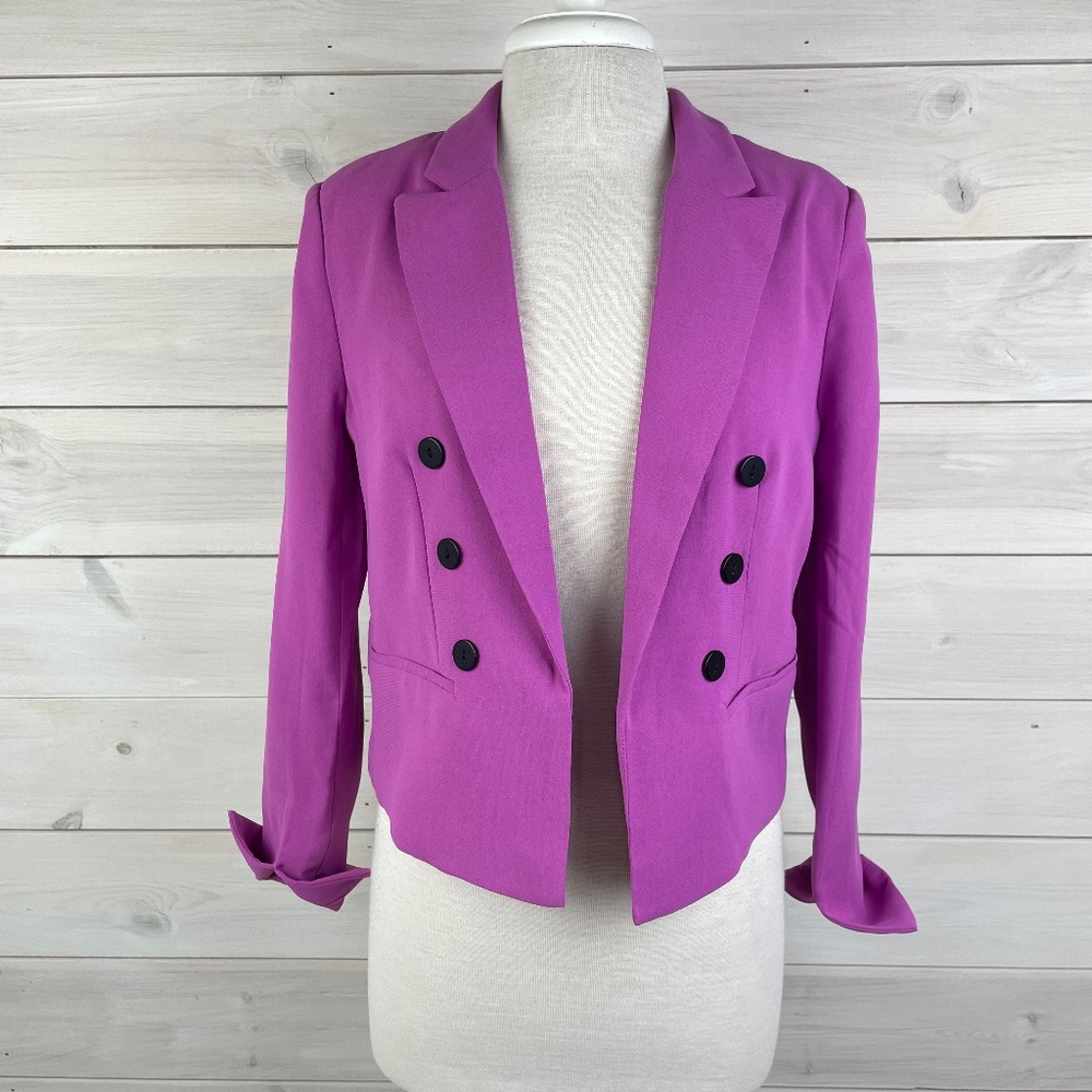 Romeo + Juliet Couture Women's pink open cropped blazer jacket - NWT $175